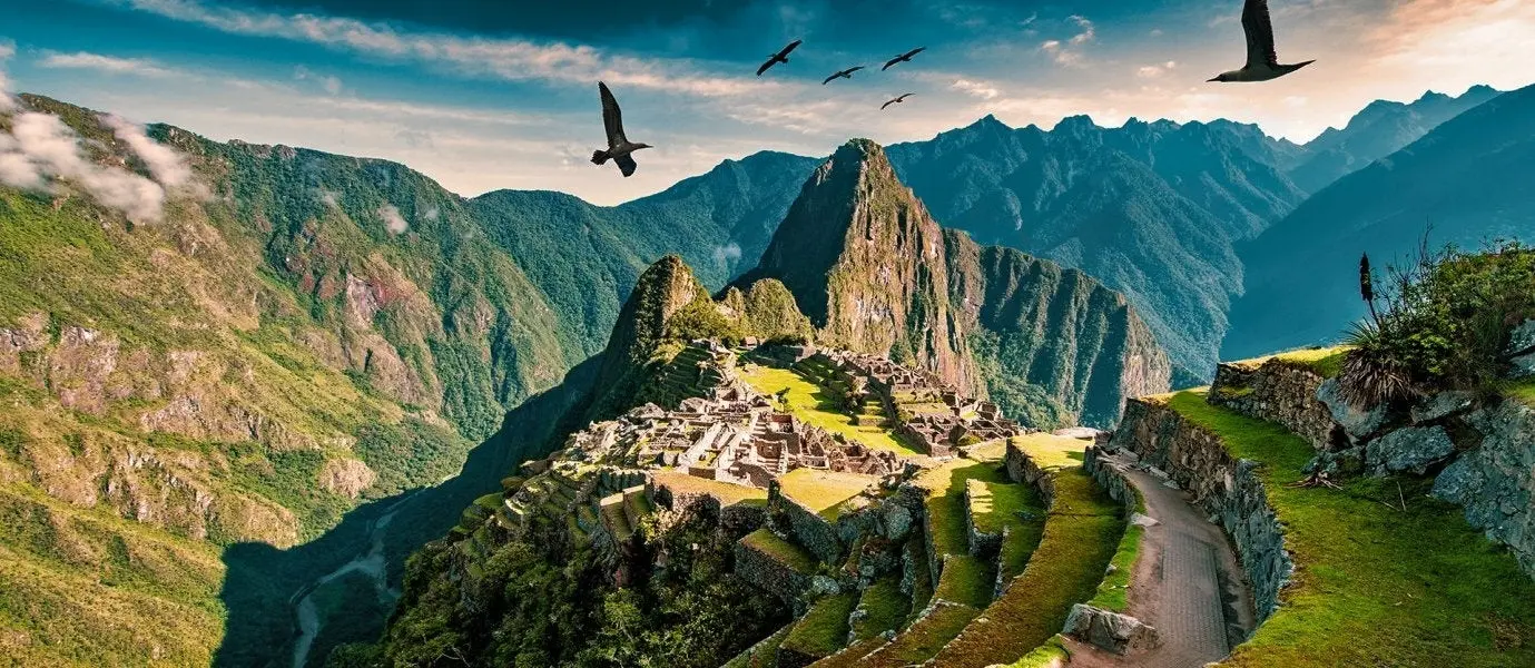 Scenic view of Machu Picchu in Peru