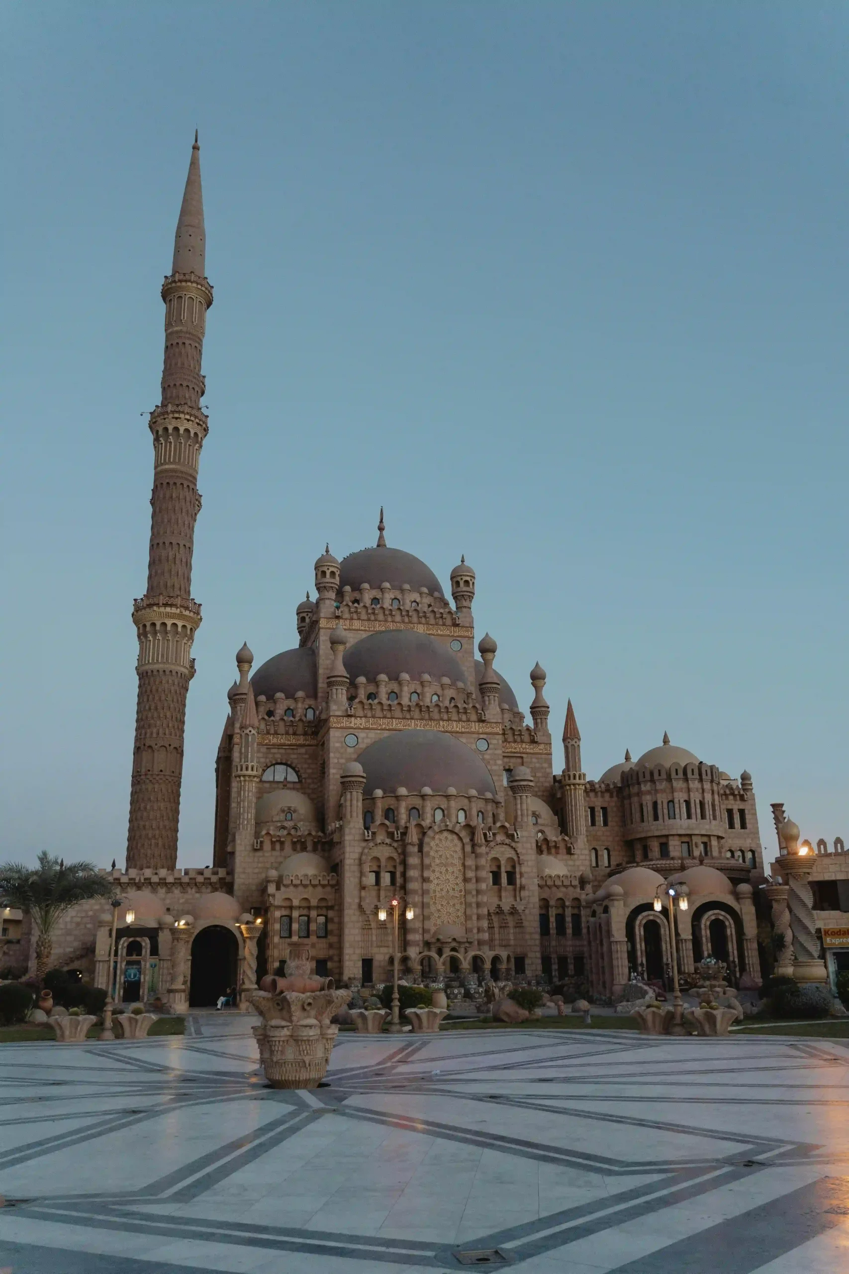 The ornate and beautiful Al-Sahaba Mosque in Sharm El Sheikh, Egypt.