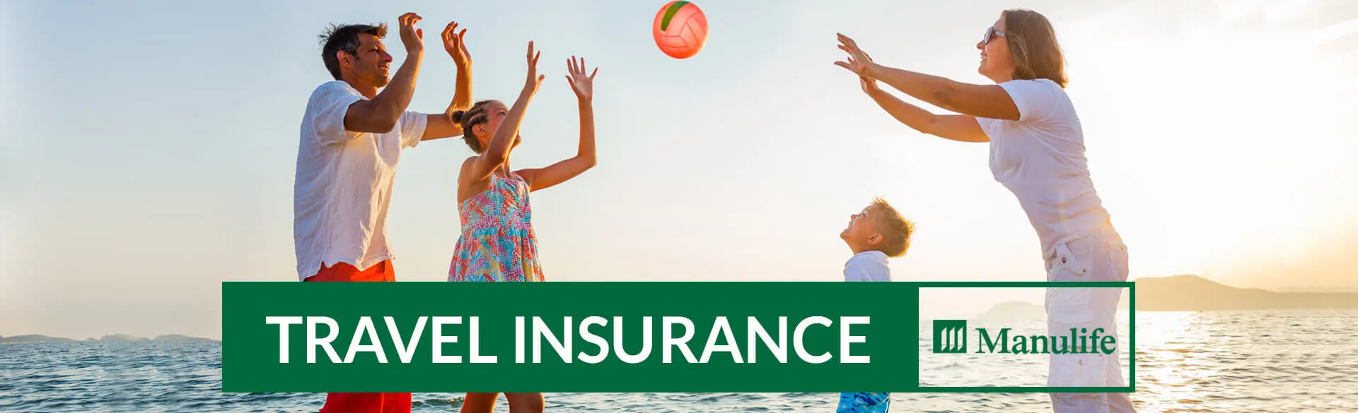 family enjoying beach vacation – Manulife Travel Insurance